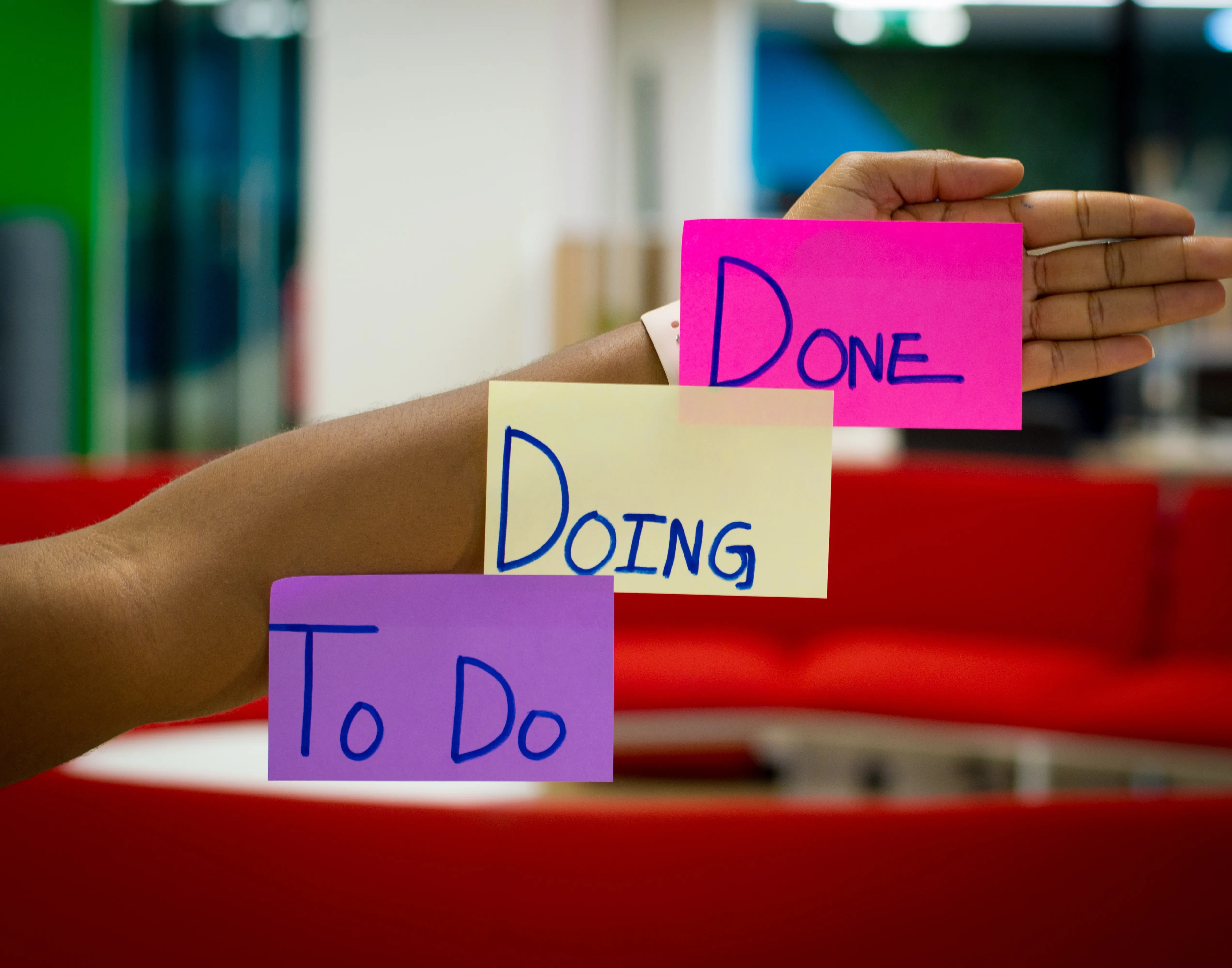 Personal organiser software dashboard showing a task list